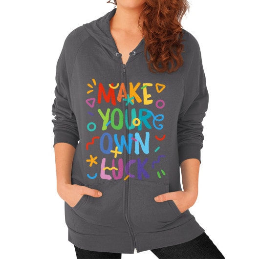 Zip Hoodie (on woman) Asphalt - appstest1