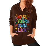 Zip Hoodie (on woman) Brown - appstest1