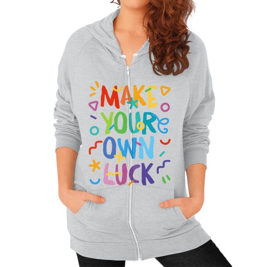 Zip Hoodie (on woman) Tri-Blend Silver - appstest1